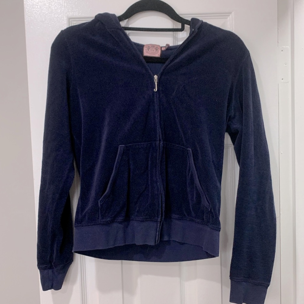 Blue terry cloth Juicy hoodie size XL excellent condition